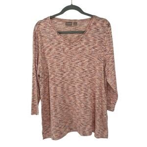 Chico's Corral Spacedye V-Neck Super Soft Tunic 2 (L 12)